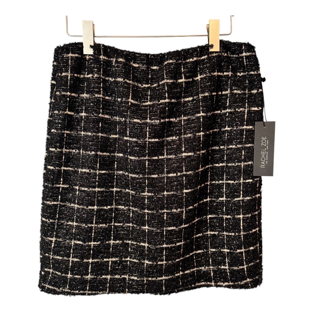 Rachel Zoe Classic Black and White Tweed Skirt. NWT Size Medium
